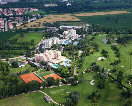 7 nights with breakfast at Majestic Radisson Blu Resort Terme di Galzignano and three green fees per person (Terme di Galzignano Golf Club, Padova GC and Montecchia GC)