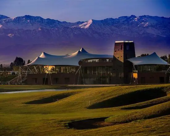 7 nights with breakfast at Kenzi Menara Palace & Resort including 3 Green Fees per person (Amelkis, Noria & The Montgomerie Golf Club) and camel ride in the Agafay desert