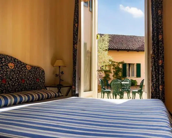 8 nights with breakfast at Hostellerie du Golf and four green fees per person (Ciliegi Golf Club, La Margherita, Torino La Mandria and Royal Park i Roveri)